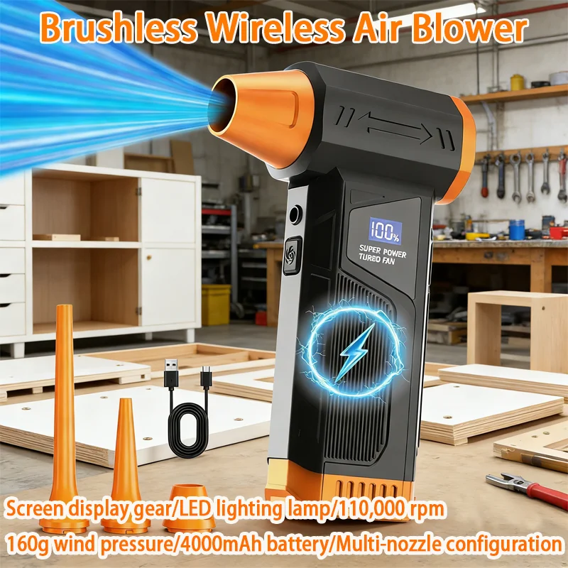 Электрический вентилятор 110000 об/мин, мощный турбовентилятор, многоцелевой перезаряжаемый вентилятор, бесщеточный двигатель, инструмент для автомобиля/ПК/дома/на открытом воздухе
Электрический вентилятор 110000 об/мин, мощный турбовентилятор, многоцелевой перезаряжаемый вентилятор, бесщеточный двигатель, инструмент для автомобиля/ПК/дома/на открытом воздухе