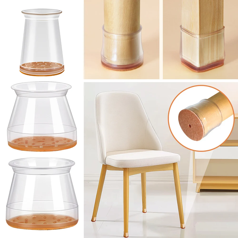 8pcs/Set Round Chair Leg Cover Silicone Silent Chair Leg Floor Protector Thickened Wear-resistant Chair Foot Pads Home Office
8pcs/Set Round Chair Leg Cover Silicone Silent Chair Leg Floor Protector Thickened Wear-resistant Chair Foot Pads Home Office