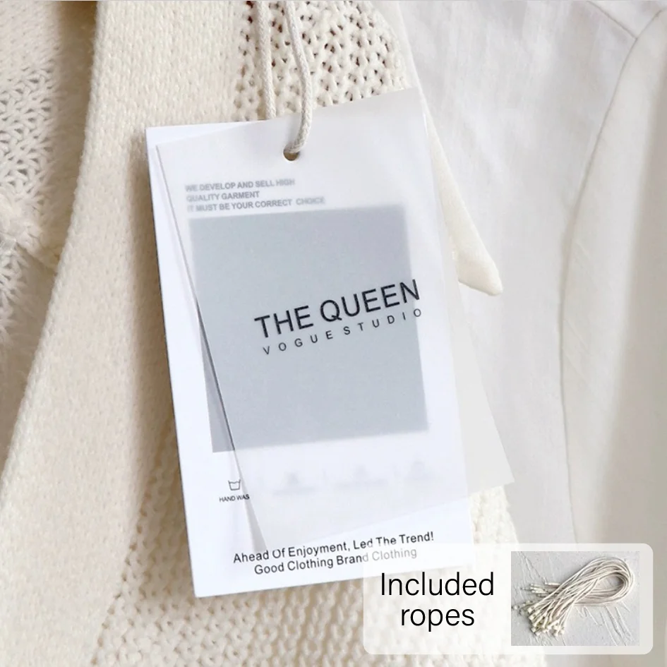 Custom Clothing Tag With String Rope Personalized Business LOGO Name Garment Bag Price Label Hangtag Accessories Decor Supplies
Custom Clothing Tag With String Rope Personalized Business LOGO Name Garment Bag Price Label Hangtag Accessories Decor Supplies