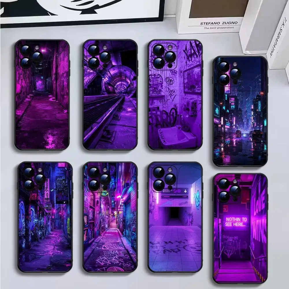 Cyber Purple Phone Case For iPhone16,15,14,13,12,11 Plus,Pro Max,XS,X,XR,SE,Mini,8,7,Soft Silicone Black Cover
Cyber Purple Phone Case For iPhone16,15,14,13,12,11 Plus,Pro Max,XS,X,XR,SE,Mini,8,7,Soft Silicone Black Cover