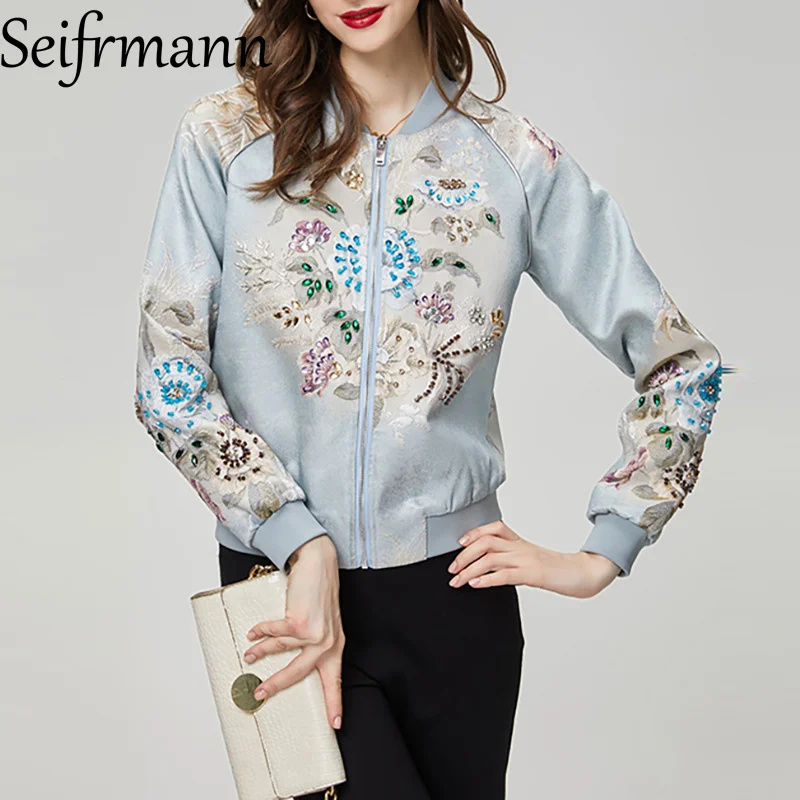 Seifrmann Flower embroidery jacquard fabric embroidery nail drill casual commuting autumn new women's fashion jacket
Seifrmann Flower embroidery jacquard fabric embroidery nail drill casual commuting autumn new women's fashion jacket