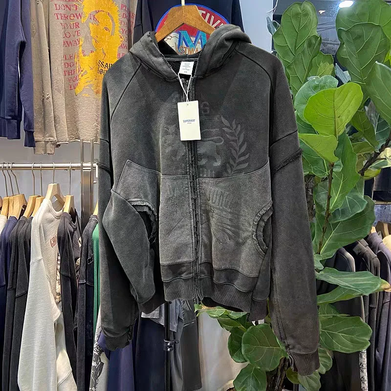 Retro fuzzy letter printed Hooded Men Women High Quality Vintage Oversized Hooded Pullover
Retro fuzzy letter printed Hooded Men Women High Quality Vintage Oversized Hooded Pullover