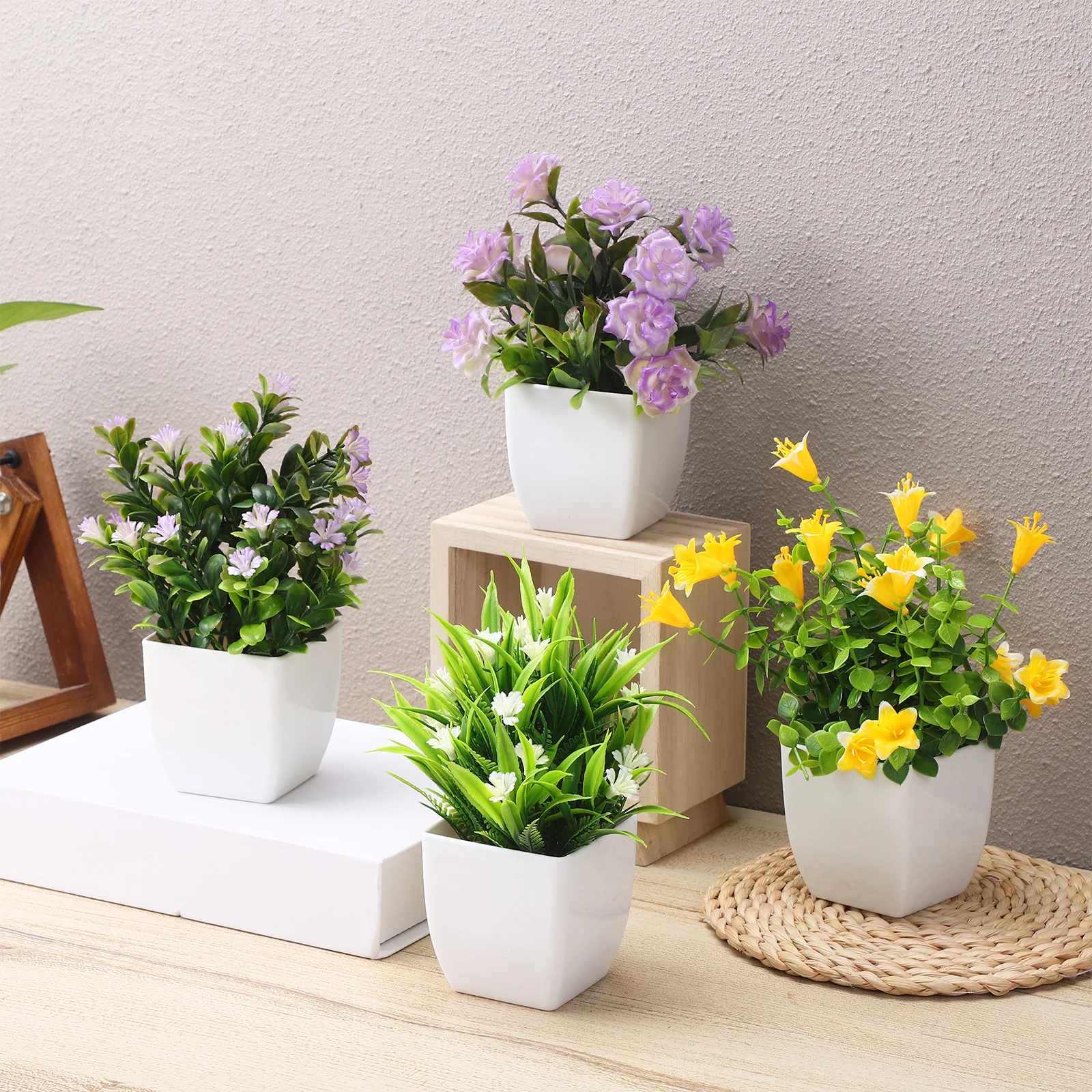 4 Pcs Realistic Artificial Plants Fake Potted Plant Decor IndoorPot Green Plastic Spring Grass Durable Long Lasting
4 Pcs Realistic Artificial Plants Fake Potted Plant Decor IndoorPot Green Plastic Spring Grass Durable Long Lasting