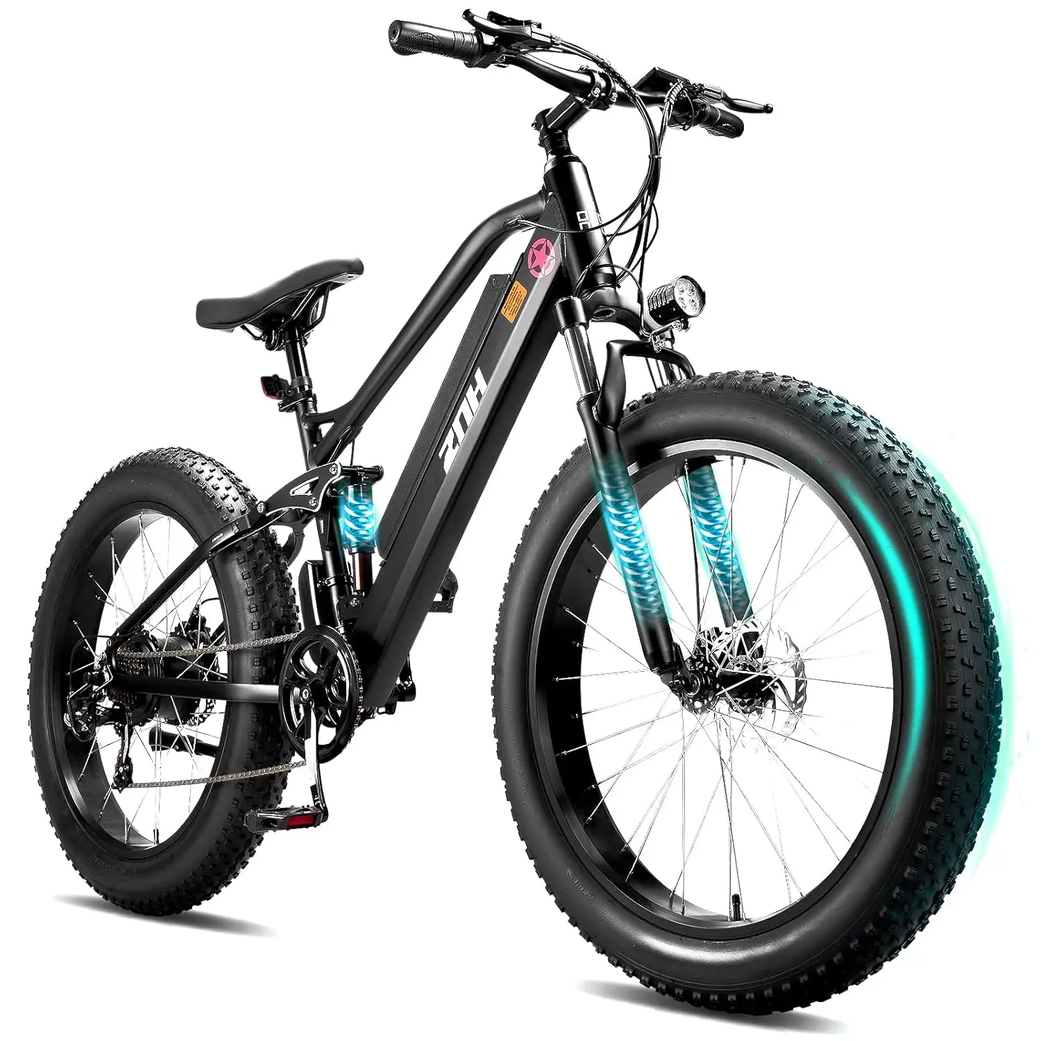 1000W 26MPH Electric Mountain Bike 48V 13Ah Battery 50 Miles 26x4.0 Fat Tire Dual Suspension 21-Speed, Customized
1000W 26MPH Electric Mountain Bike 48V 13Ah Battery 50 Miles 26x4.0 Fat Tire Dual Suspension 21-Speed, Customized