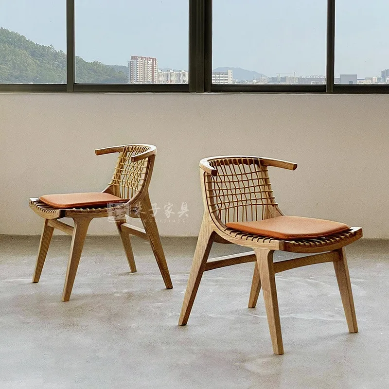 Wabi-Sabi Solid Wood Armchair Rope Weave Minimalist Cafe Hotel Designer Seat Restaurant Chair Muebles Chairs for Events
Wabi-Sabi Solid Wood Armchair Rope Weave Minimalist Cafe Hotel Designer Seat Restaurant Chair Muebles Chairs for Events