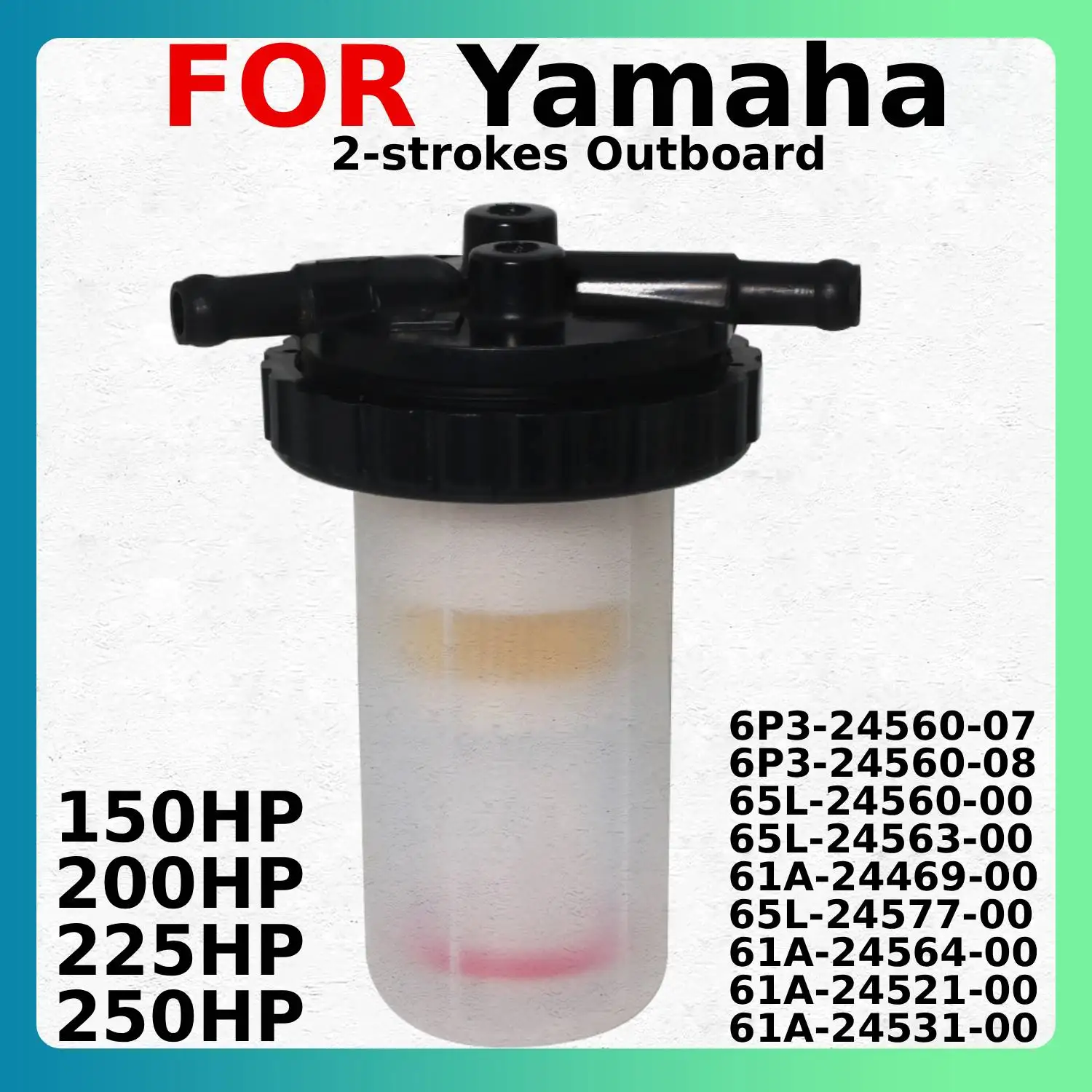 Fuel Filter 6P3-24560-07 For Yamaha 2-strokes Outboard 150HP DX150 D150N 200HP SX200 225HP 225F 250HP L250 TXR TUL/XXLR ETOL/XL
Fuel Filter 6P3-24560-07 For Yamaha 2-strokes Outboard 150HP DX150 D150N 200HP SX200 225HP 225F 250HP L250 TXR TUL/XXLR ETOL/XL
