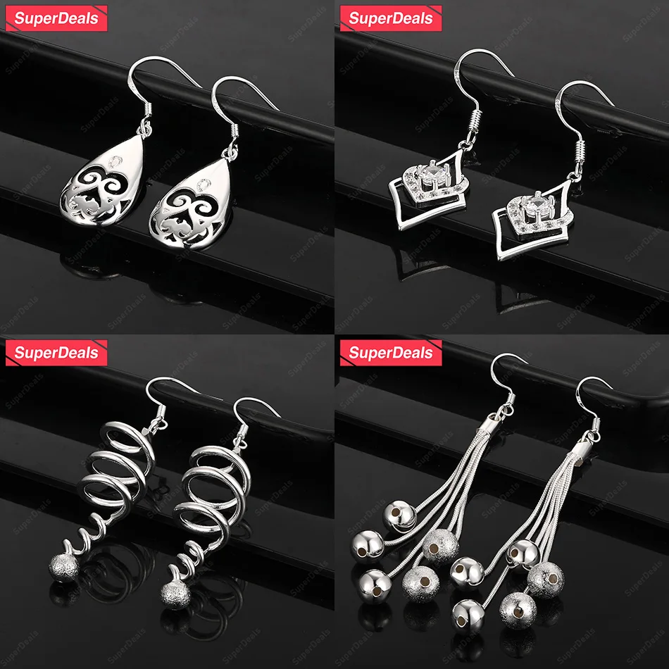 SuperDeals 925 Sterling Silver Round Beads Heart Drop Earrings Classic Zircon Women Fashion Party Pretty Elegant Jewelry Gift
SuperDeals 925 Sterling Silver Round Beads Heart Drop Earrings Classic Zircon Women Fashion Party Pretty Elegant Jewelry Gift