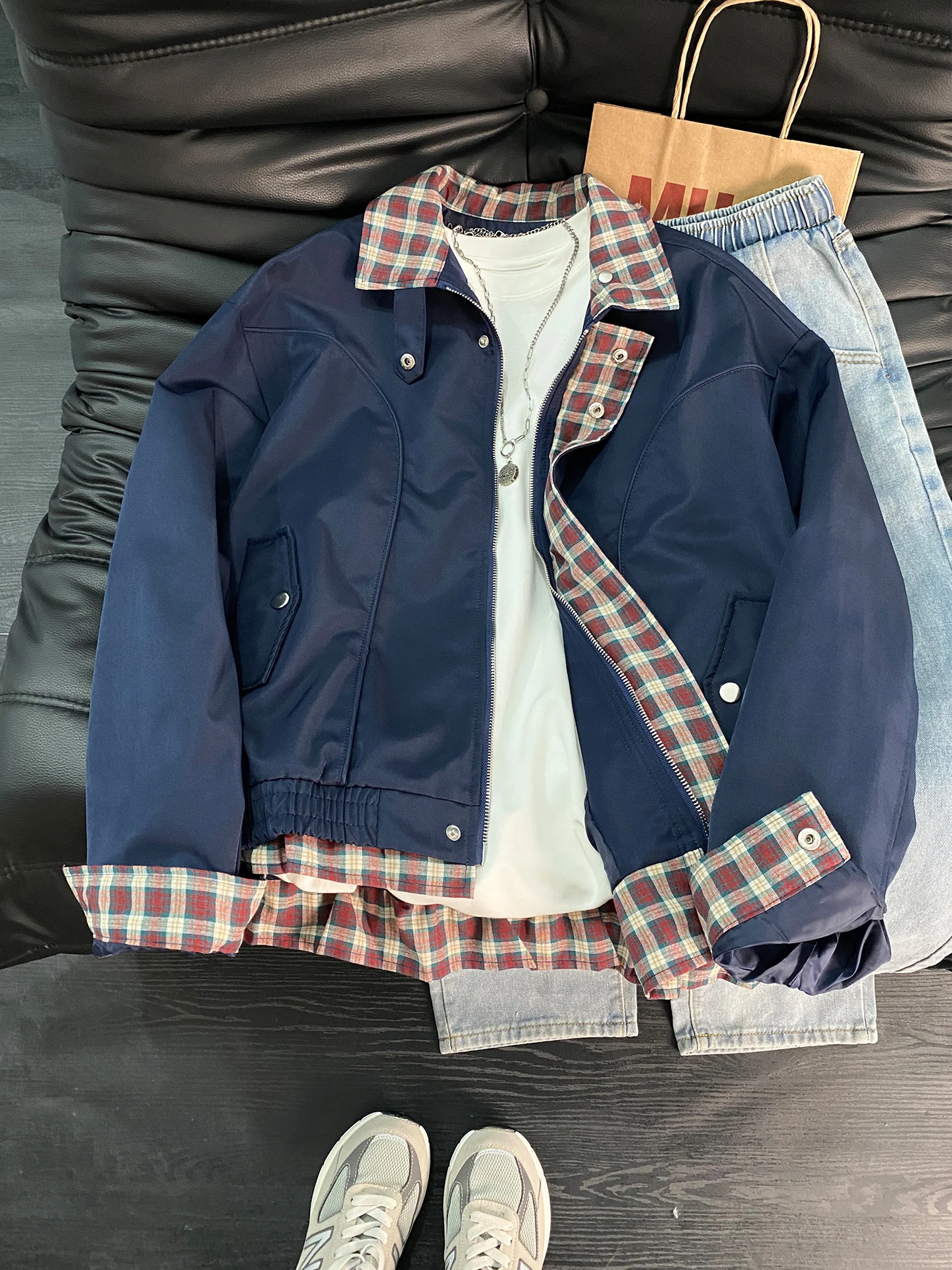 Casual Sle Splice Jaet Men's Spring Autumn Two-Piece Outerwear Trendy Brand Loose Fit American Sle Teenage Sportswear
Casual Sle Splice Jaet Men's Spring Autumn Two-Piece Outerwear Trendy Brand Loose Fit American Sle Teenage Sportswear