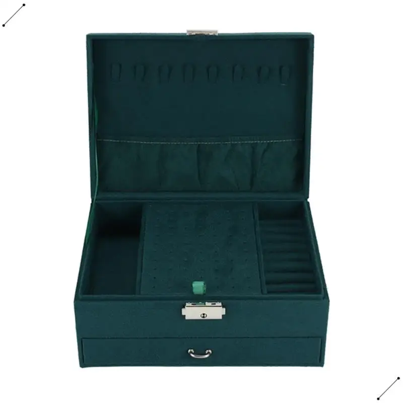 Jewelry Box Organizer, Large Necklace Jewelry Storage Organizer With Drawer Lock Women Jewelry Display Holder Case
Jewelry Box Organizer, Large Necklace Jewelry Storage Organizer With Drawer Lock Women Jewelry Display Holder Case