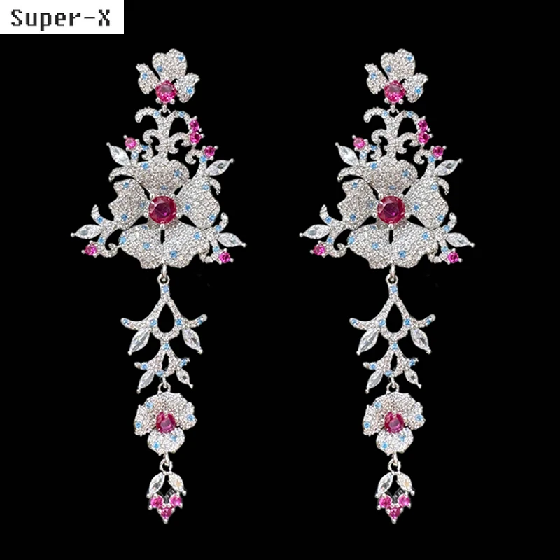 flower earrings zirconia blue pink multi color floral plant long pendant earrings women bride wedding dinner party jewelry
flower earrings zirconia blue pink multi color floral plant long pendant earrings women bride wedding dinner party jewelry