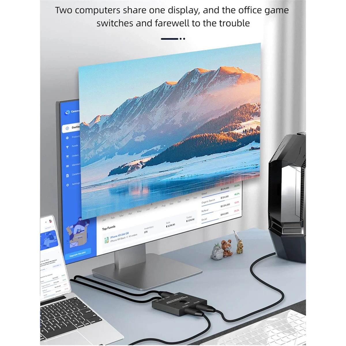 2025+Bi-Directional USB C Switcher 100W Charging+10Gbps Data+8K Video Transfer 1x2/2x1 KVM Switch for 2 Laptops Monitor
2025+Bi-Directional USB C Switcher 100W Charging+10Gbps Data+8K Video Transfer 1x2/2x1 KVM Switch for 2 Laptops Monitor