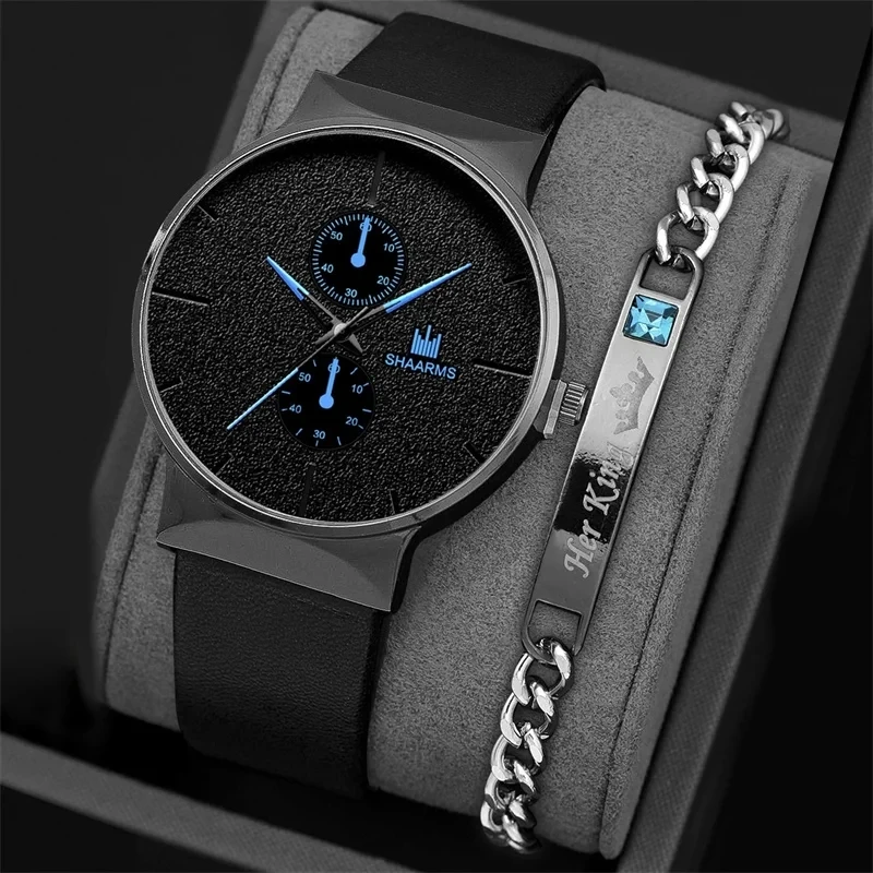 2pcs Set Fashion Mens Sports Watches Man Business Quartz Wristwatch Luxury Men Casual Clock Watch Relogio Masculino
2pcs Set Fashion Mens Sports Watches Man Business Quartz Wristwatch Luxury Men Casual Clock Watch Relogio Masculino