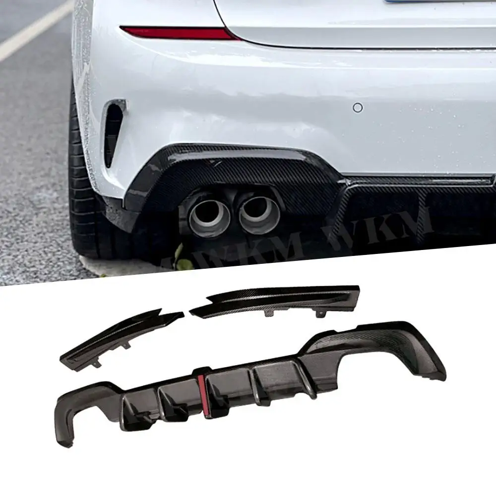 Carbon Fiber FRP Car Rear Bumper Splitters Lip Spoiler Bodykits With LED Light for BMW G20 G28 M Sport M340i 2020 2021 2022
Carbon Fiber FRP Car Rear Bumper Splitters Lip Spoiler Bodykits With LED Light for BMW G20 G28 M Sport M340i 2020 2021 2022