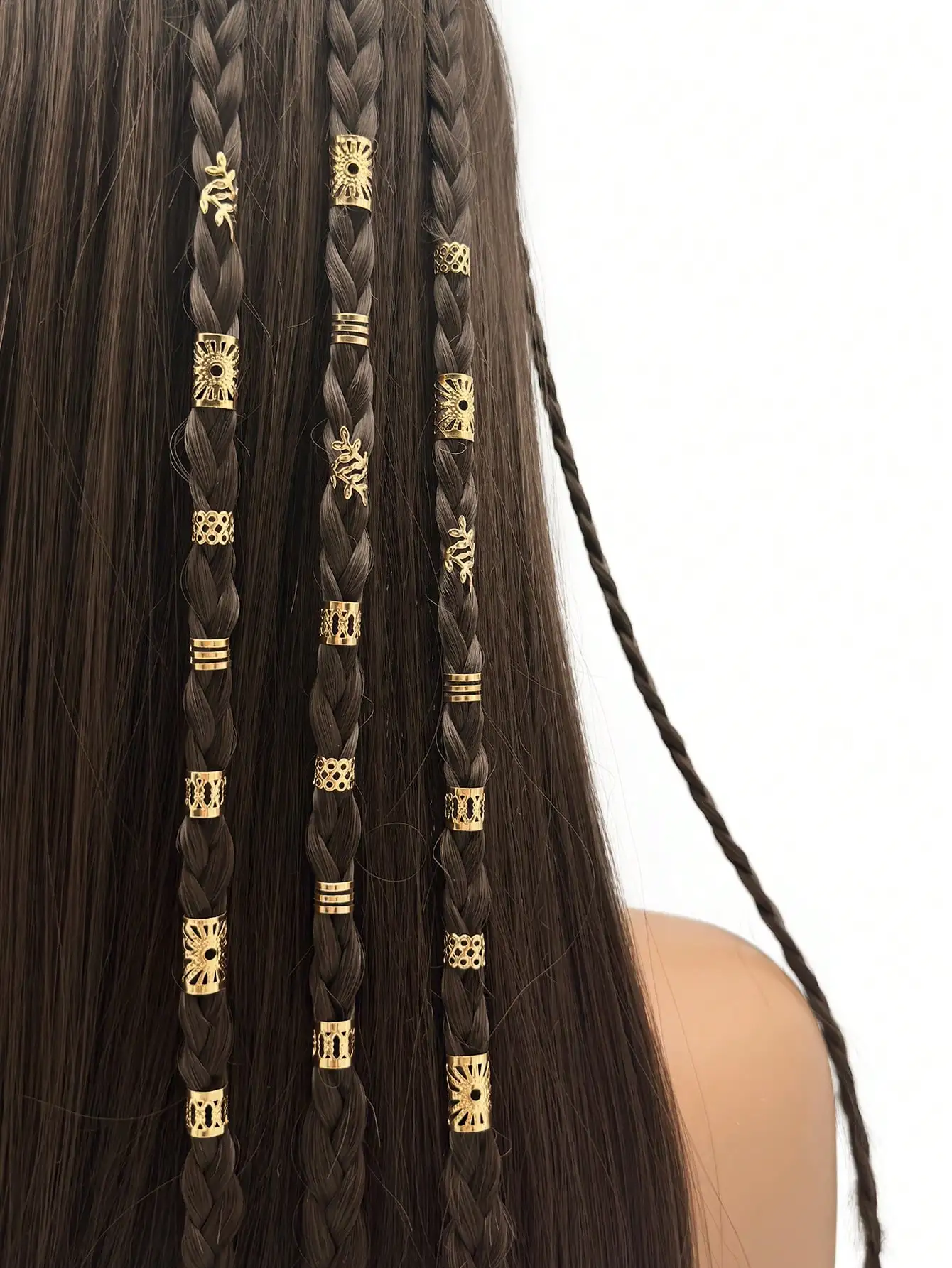 50pcs Vintage Bohemian Hollow Round Hair Rings Hair Accessories, Suitable For Women And Girls, Braided Hair DIY Hair Jewelry
50pcs Vintage Bohemian Hollow Round Hair Rings Hair Accessories, Suitable For Women And Girls, Braided Hair DIY Hair Jewelry