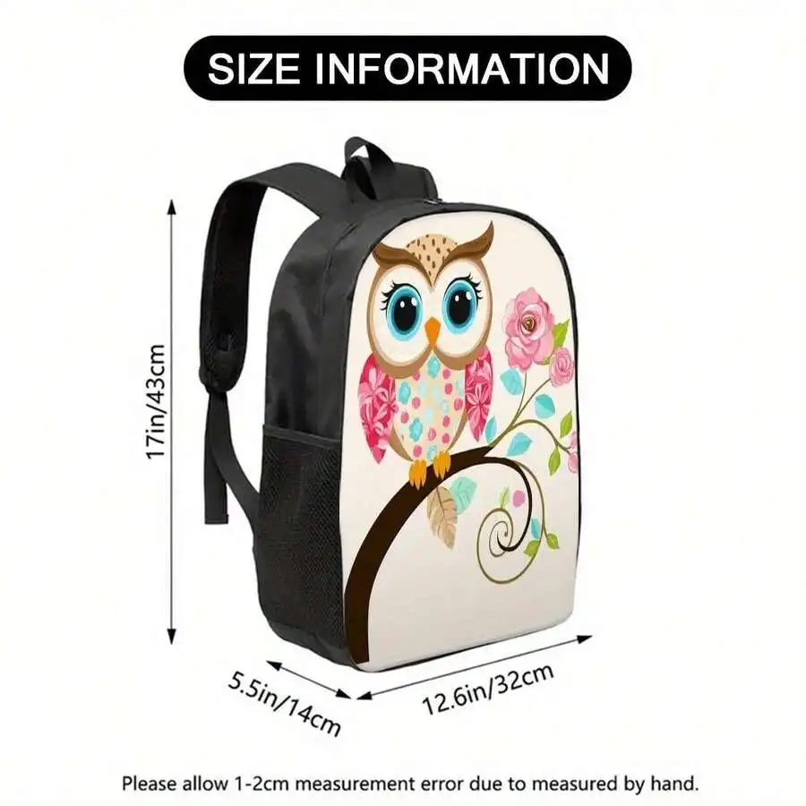 Floral Owl Print Backpack Large Capacity Lightweight Daily Commute Travel Bag Adjustable Straps Polyester
Floral Owl Print Backpack Large Capacity Lightweight Daily Commute Travel Bag Adjustable Straps Polyester