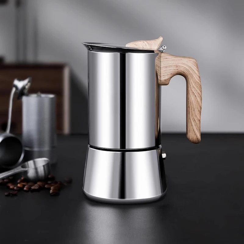 Stainless steel mocha pot household outdoor small espresso machine single valve coffee pot with open flame
Stainless steel mocha pot household outdoor small espresso machine single valve coffee pot with open flame