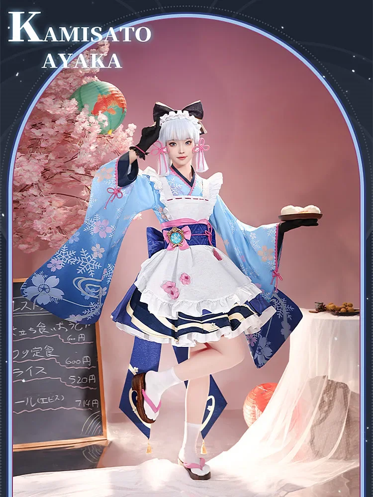 Kamisato Ayaka Kimono Maid Dress Game Genshin Impact Anime Women Girls Cosplay Costume Role Play Clothing Sizes S-XL 2024 New
Kamisato Ayaka Kimono Maid Dress Game Genshin Impact Anime Women Girls Cosplay Costume Role Play Clothing Sizes S-XL 2024 New