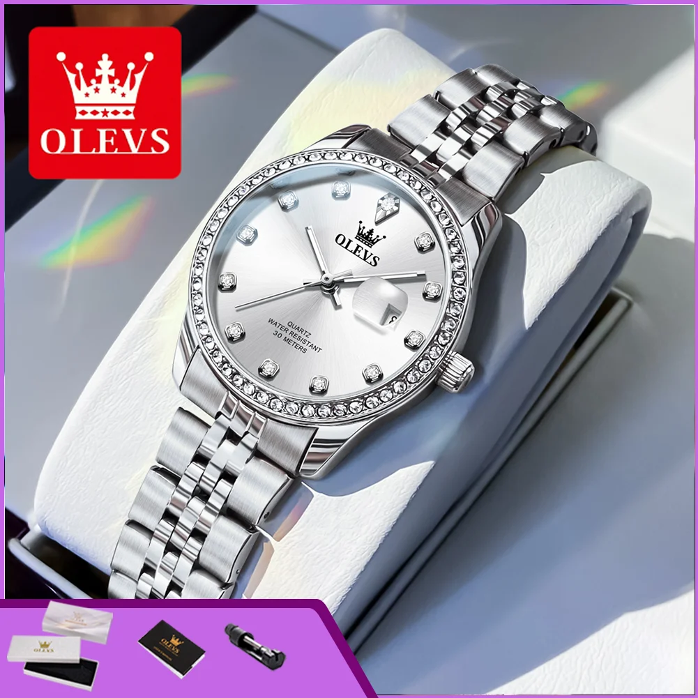 OLEVS 3629 Women's Quartz Wristwatch Elegant Diamond Dial Auto Date Clock Waterproof Luminous Classic Fashion Ladies Dress Watch
OLEVS 3629 Women's Quartz Wristwatch Elegant Diamond Dial Auto Date Clock Waterproof Luminous Classic Fashion Ladies Dress Watch