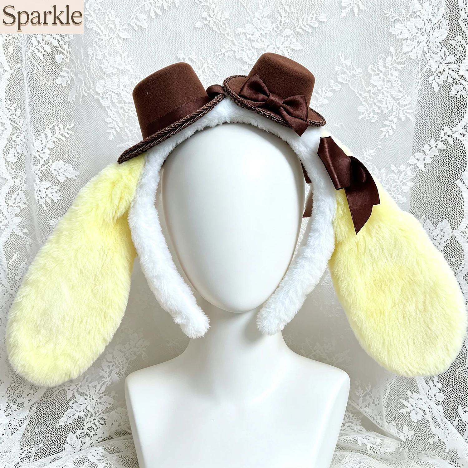 Sweet Lace Bow Bunny Ear Hairband Soft Plush Rabbit Ears for Lolita Daily & Halloween Costume Headband
Sweet Lace Bow Bunny Ear Hairband Soft Plush Rabbit Ears for Lolita Daily & Halloween Costume Headband