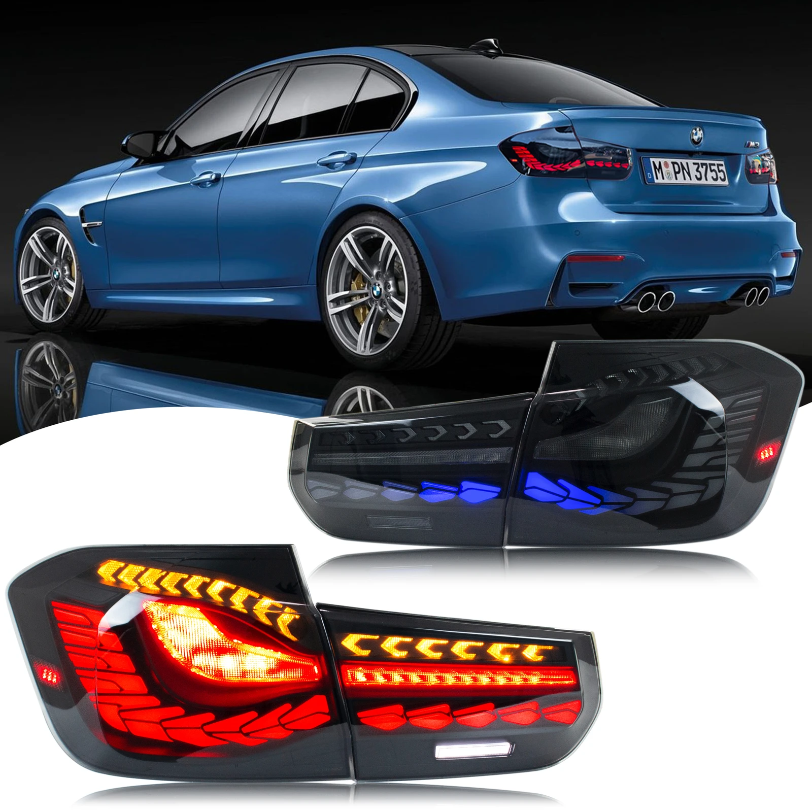 Светодиодные задние фонари GTS для BMW 3-Series F30 F80 седан 2012-2018, анимация запуска, последовательный указатель поворота, задние фонари в сборе
Светодиодные задние фонари GTS для BMW 3-Series F30 F80 седан 2012-2018, анимация запуска, последовательный указатель поворота, задние фонари в сборе