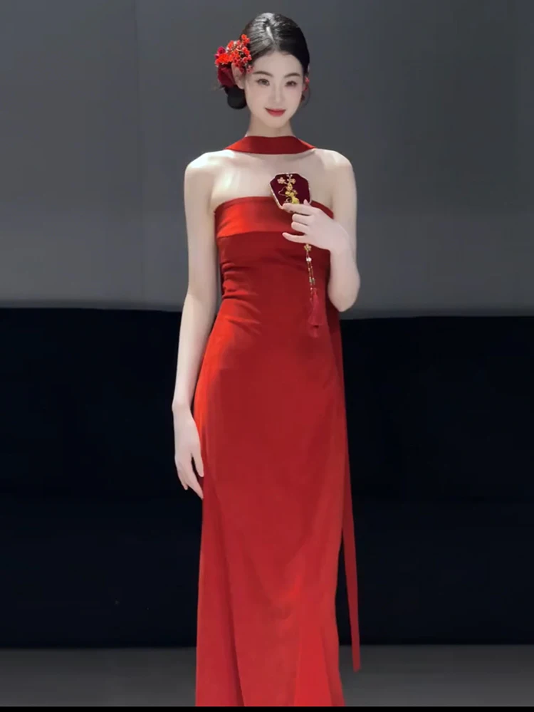 Ele Red Fi Tail Wedding Dr Bridesmaid Dr Evening Gown for Engagement Parties Bridal ower And Other Celebrations
Ele Red Fi Tail Wedding Dr Bridesmaid Dr Evening Gown for Engagement Parties Bridal ower And Other Celebrations
