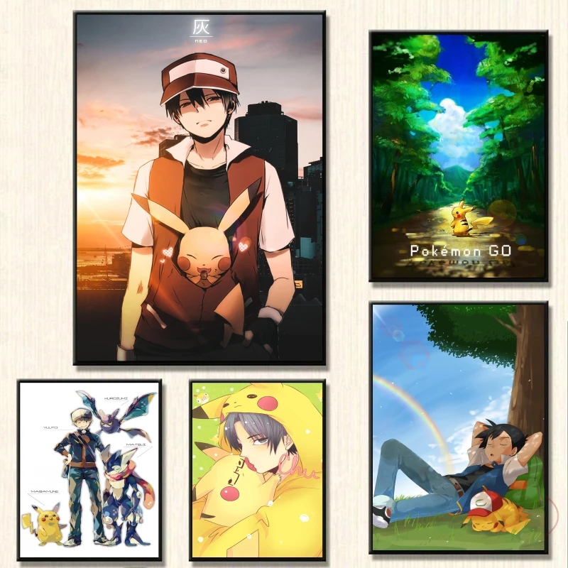 Canvas Artwork Painting Pokemon Ash Ketchum Pikachu Picture Friends Gifts Wall Stickers Poster Toys Kid Action Figures
Canvas Artwork Painting Pokemon Ash Ketchum Pikachu Picture Friends Gifts Wall Stickers Poster Toys Kid Action Figures