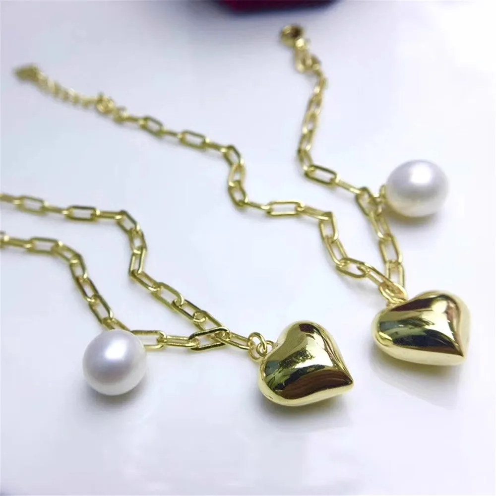 DIY Pearl Accessories S925 Sterling Silver Bracelet Empty Tray Fashionable Heart Bracelet Holder Silver Jewelry Fit 6-8mm Beads
DIY Pearl Accessories S925 Sterling Silver Bracelet Empty Tray Fashionable Heart Bracelet Holder Silver Jewelry Fit 6-8mm Beads