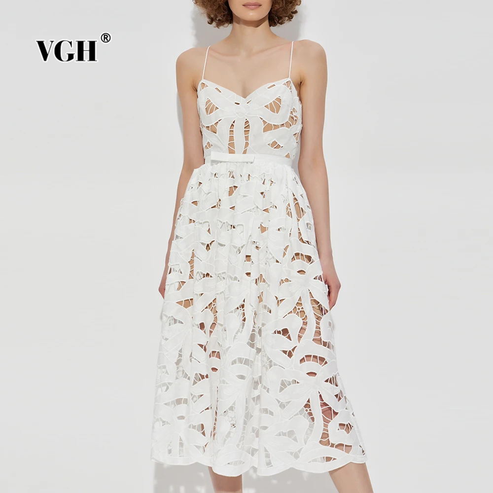 VGH Solid Sexy Slimming Hollow Out Dresses For Women Square Collar Sleeveless High Waist Elegant Dress Female Fashion Style New
VGH Solid Sexy Slimming Hollow Out Dresses For Women Square Collar Sleeveless High Waist Elegant Dress Female Fashion Style New