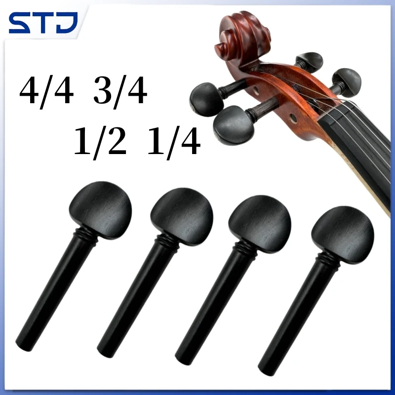 4pcs Violin Tuning Pegs 4/4 3/3 1/2 1/4 1/8 Ebony violin peg Fiddle pegs String Instrument Accessories
4pcs Violin Tuning Pegs 4/4 3/3 1/2 1/4 1/8 Ebony violin peg Fiddle pegs String Instrument Accessories