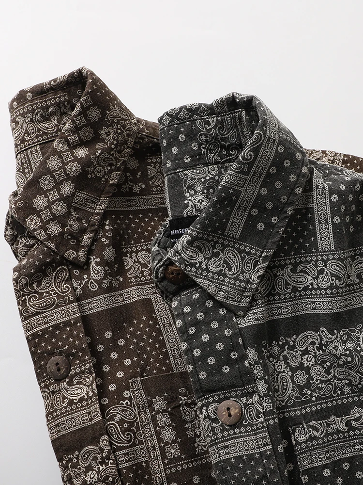 Retro American Men's Loose Cotton Long Sve irt Floral Print Turn-down Collar Trendy Outerwear Spring Season Regular Thic...
Retro American Men's Loose Cotton Long Sve irt Floral Print Turn-down Collar Trendy Outerwear Spring Season Regular Thic...