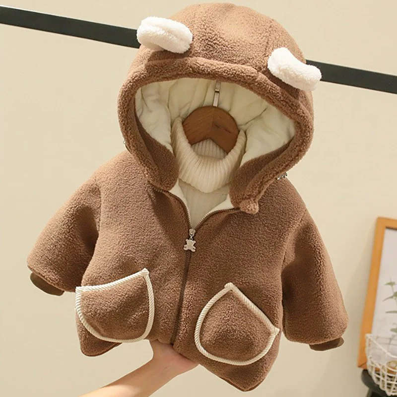 Autumn Winter Children's Pajamas Lamb Wool Bend Coat For Baby Girls Boys Soft Hooded Jacket With Warm Thermal Lining Outwear
Autumn Winter Children's Pajamas Lamb Wool Bend Coat For Baby Girls Boys Soft Hooded Jacket With Warm Thermal Lining Outwear