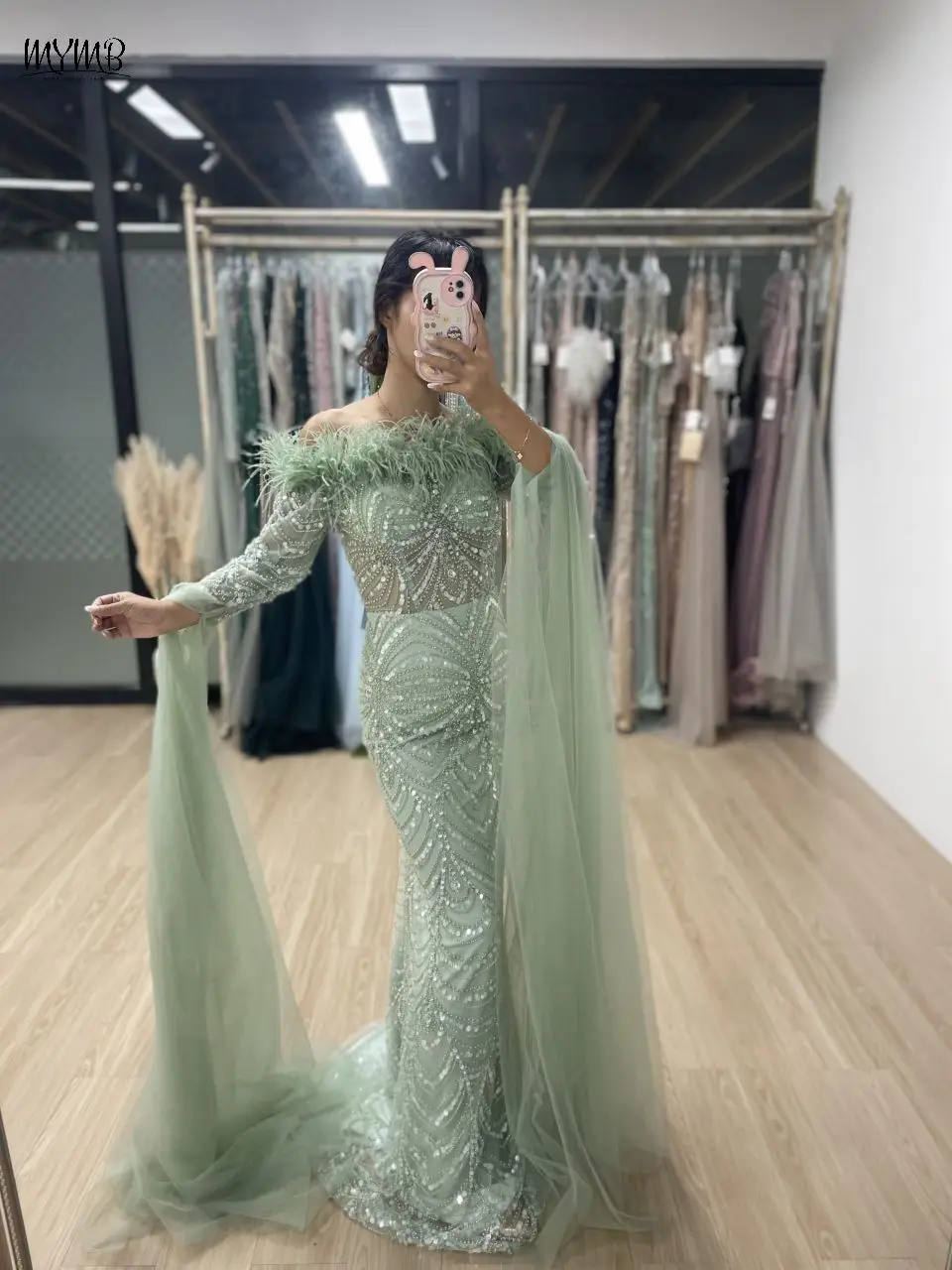 MYMB Green Luxury Beaded Feathers Mermaid Princess Women Gown Evening Wear 2024 Dubai Elegant Cape Sleeves Wedding Party Dresses
MYMB Green Luxury Beaded Feathers Mermaid Princess Women Gown Evening Wear 2024 Dubai Elegant Cape Sleeves Wedding Party Dresses