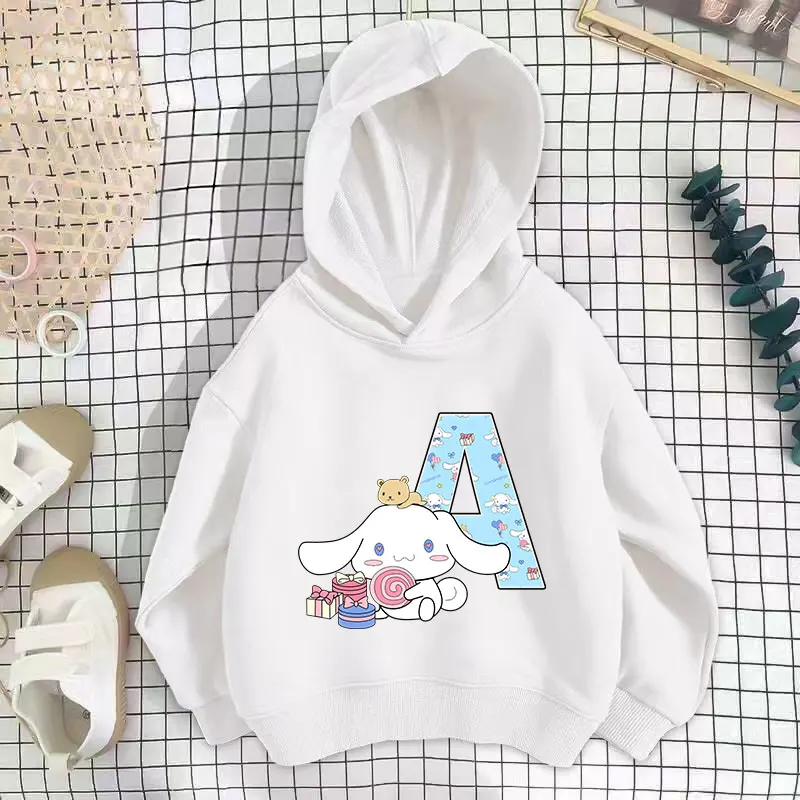 Autumn Sanrio Cinnamoroll Children Hoodies Letter A B C D Sweatshirts Girls Clothes Kawaii Pullover Anime Cartoons Boy Kids Tops
Autumn Sanrio Cinnamoroll Children Hoodies Letter A B C D Sweatshirts Girls Clothes Kawaii Pullover Anime Cartoons Boy Kids Tops
