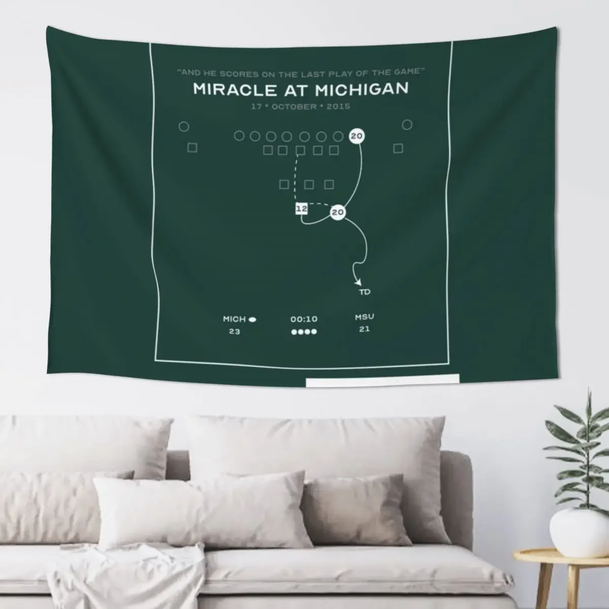 Miracle at Michigan - 2015 Tapestry Wall Decoration Items Outdoor Decor Living Room Decoration Tapestry
Miracle at Michigan - 2015 Tapestry Wall Decoration Items Outdoor Decor Living Room Decoration Tapestry