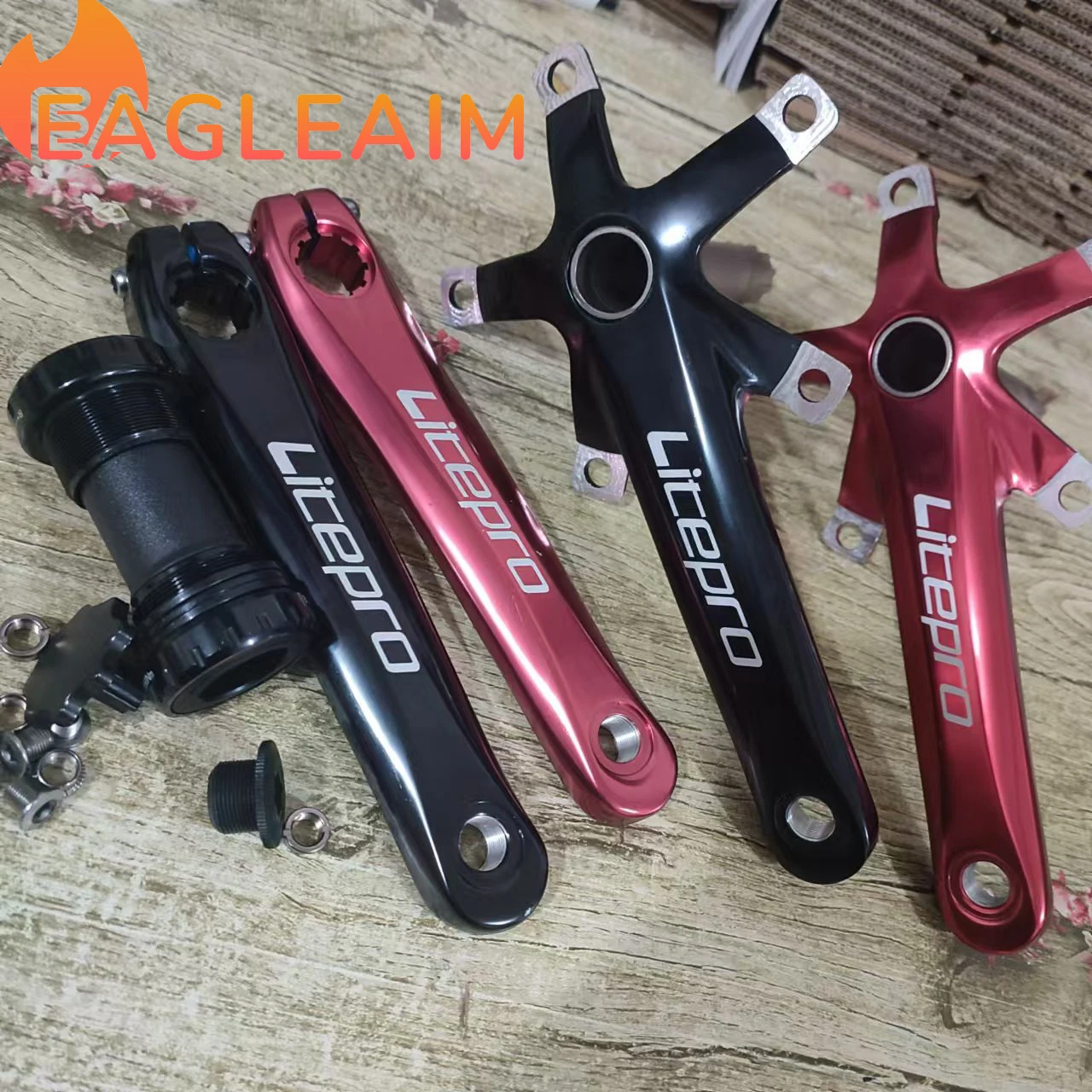 LITEPRO 5-Claw Folding Car crank Bike Crank BCD 130mm Aluminum Alloy Square Hole Crank 170mm Folding Bicycle Crankset Part Black
LITEPRO 5-Claw Folding Car crank Bike Crank BCD 130mm Aluminum Alloy Square Hole Crank 170mm Folding Bicycle Crankset Part Black