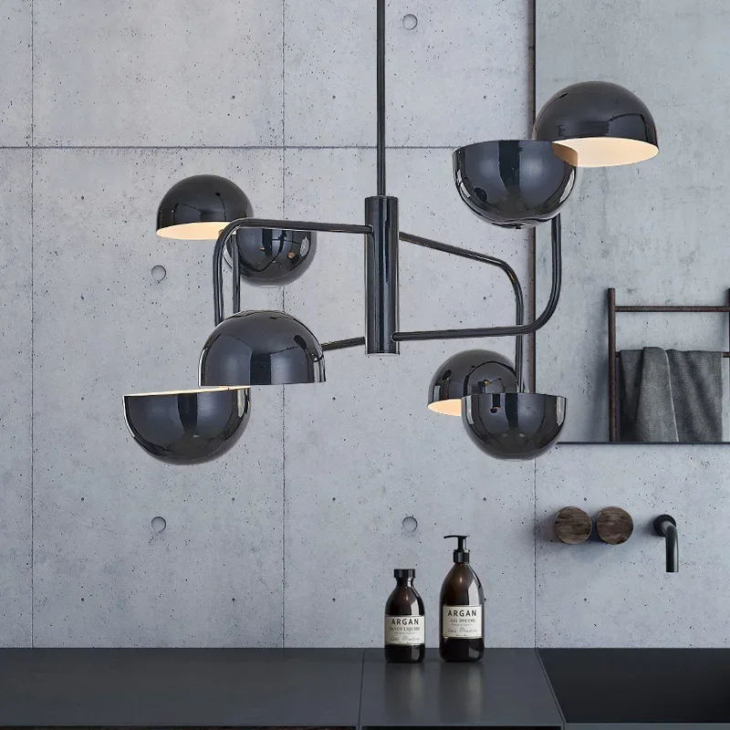 Postmodern Black Hemisphere Hardware Artistic LED chandelier, lustre Hanging Ceiling for Dining Room luminaire
Postmodern Black Hemisphere Hardware Artistic LED chandelier, lustre Hanging Ceiling for Dining Room luminaire