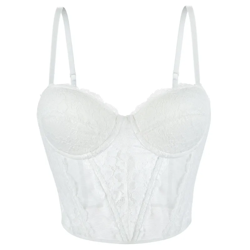 Women White Mesh Corset Fishbone Lace Halter Bustier Tops Pure Desire Wind Chest Cup Victorian Bustier Outfits Fashion Waist
Women White Mesh Corset Fishbone Lace Halter Bustier Tops Pure Desire Wind Chest Cup Victorian Bustier Outfits Fashion Waist