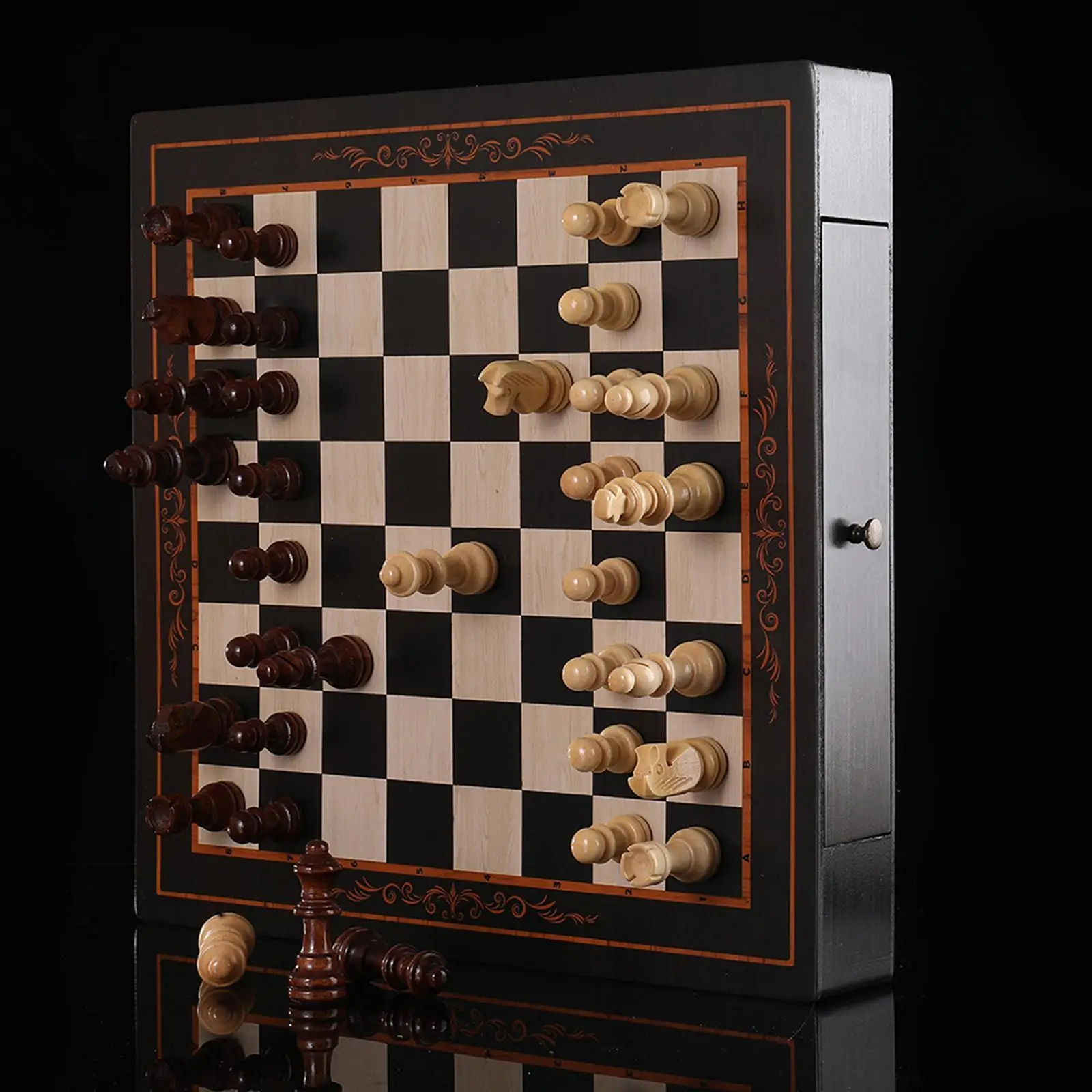 Chess Set Gift Packaging Board Games Chess Sets with 2 Built in Storage Drawers for Indoor Children Adults Chess Lovers Friend
Chess Set Gift Packaging Board Games Chess Sets with 2 Built in Storage Drawers for Indoor Children Adults Chess Lovers Friend