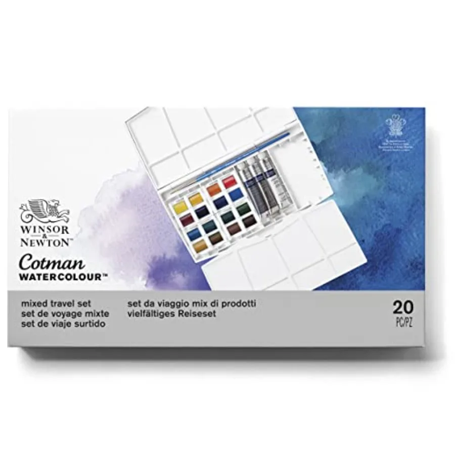 Windsor and Newton Watercolor Paint, Windsor and Newton Cottman, Water Color, Half Pans, 16 Colors + 8ml Tube, Tri-Color Painti
Windsor and Newton Watercolor Paint, Windsor and Newton Cottman, Water Color, Half Pans, 16 Colors + 8ml Tube, Tri-Color Painti