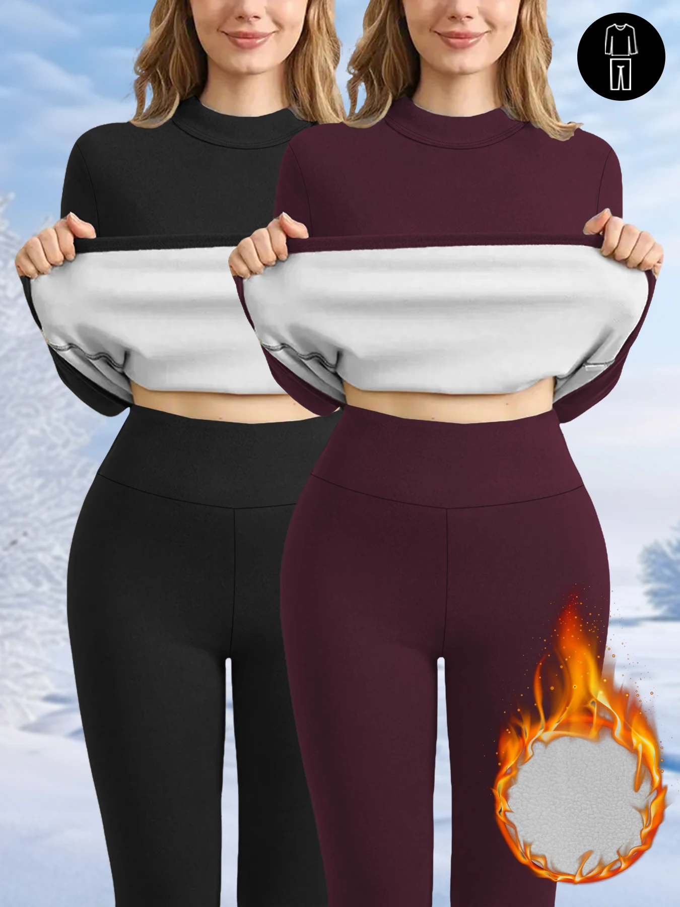 Супермягкие теплые комплекты нижнего белья с высоким воротом, комплекты для тренировок на флисовой подкладке, одежда для дома, зимние пижамные комплекты для холодной погоды
Супермягкие теплые комплекты нижнего белья с высоким воротом, комплекты для тренировок на флисовой подкладке, одежда для дома, зимние пижамные комплекты для холодной погоды