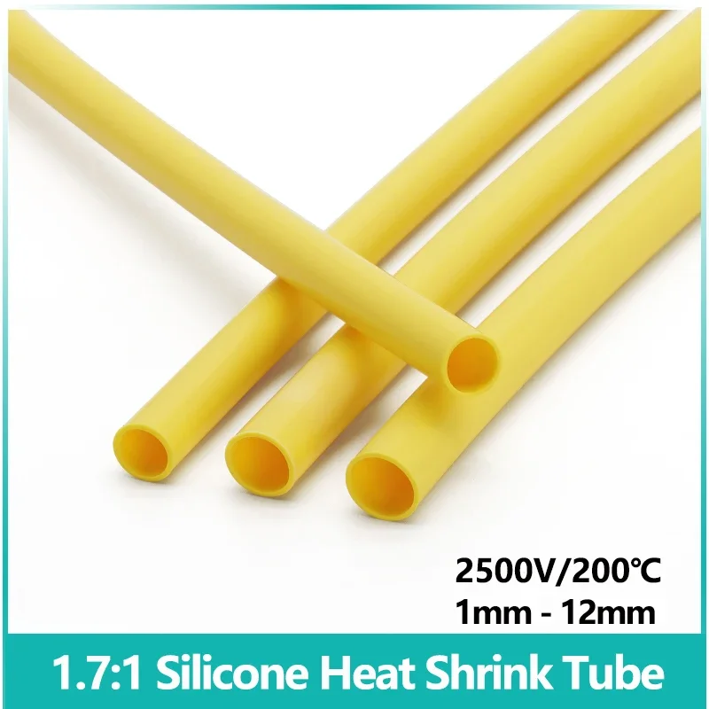 1/3/5M Yellow 1mm~12mm Silicone Heat Shrink Tube Flexible Cable Sleeve Insulated 2500V High Temperature DIY Wire Wrap Protector
1/3/5M Yellow 1mm~12mm Silicone Heat Shrink Tube Flexible Cable Sleeve Insulated 2500V High Temperature DIY Wire Wrap Protector