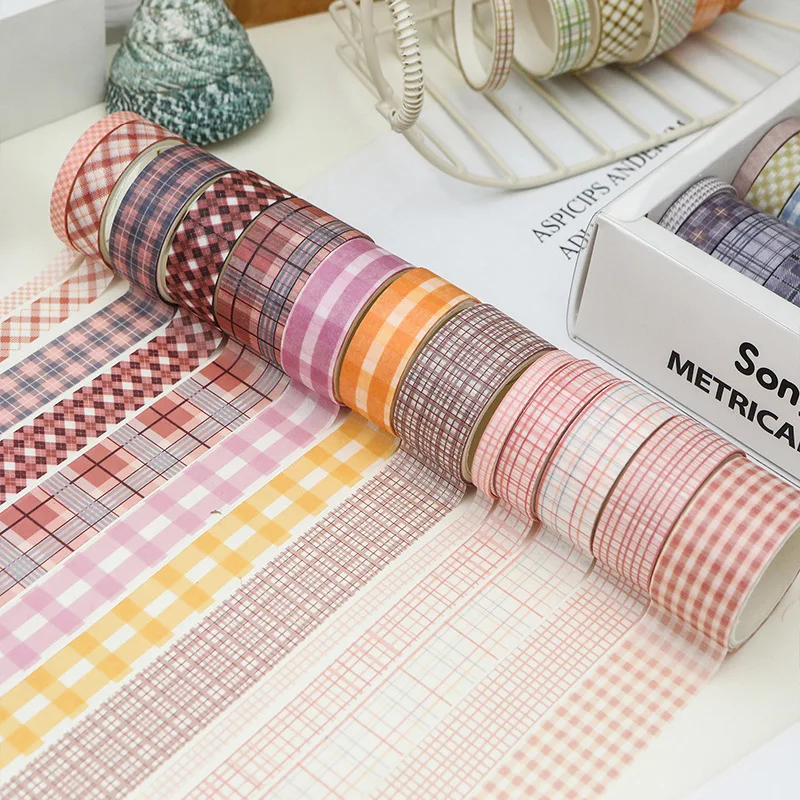 Ins Handbook Tape Japanese Color Basic Grid Decorative Handbook and Paper Film Grid Handbook Tape 
Ins Handbook Tape Japanese Color Basic Grid Decorative Handbook and Paper Film Grid Handbook Tape