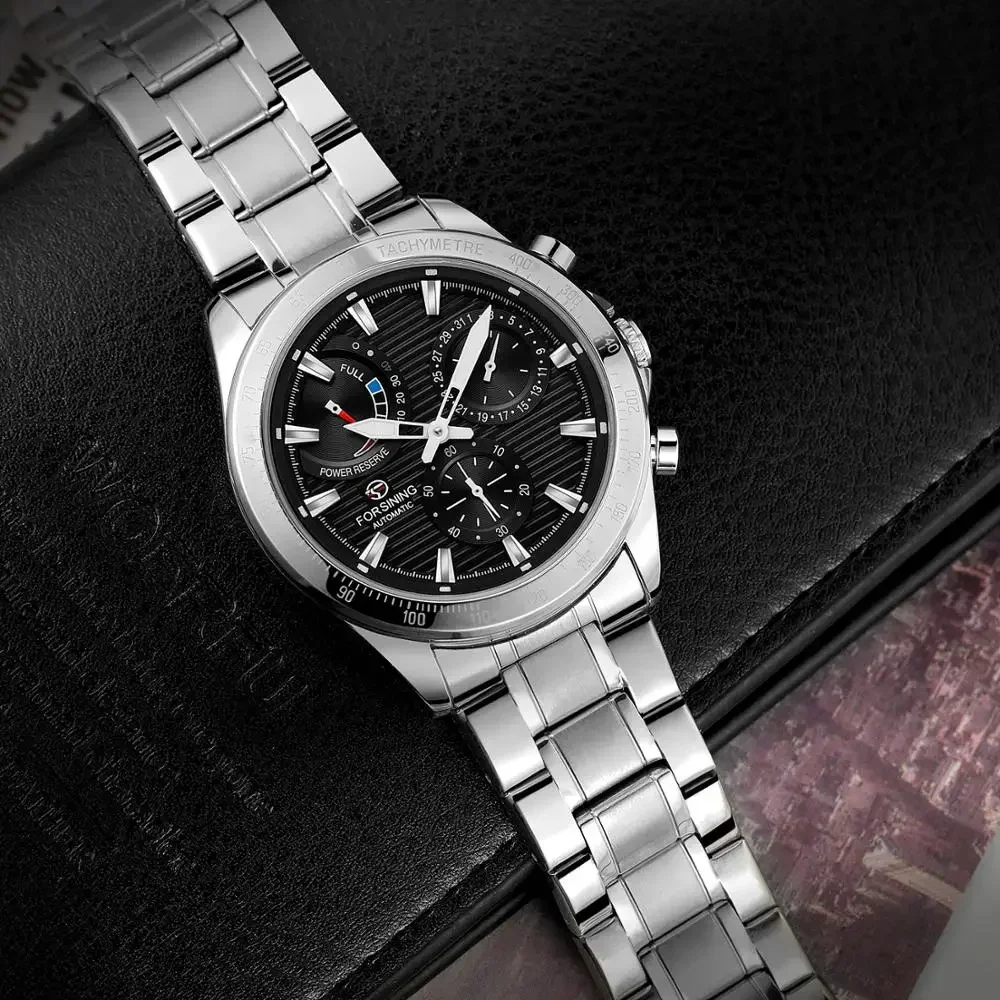 FORSINING Top Brand New Design Automatic Mechanical Watch Business Stainless Steel Waterproof Wristwatch Luminous Date Clock
FORSINING Top Brand New Design Automatic Mechanical Watch Business Stainless Steel Waterproof Wristwatch Luminous Date Clock