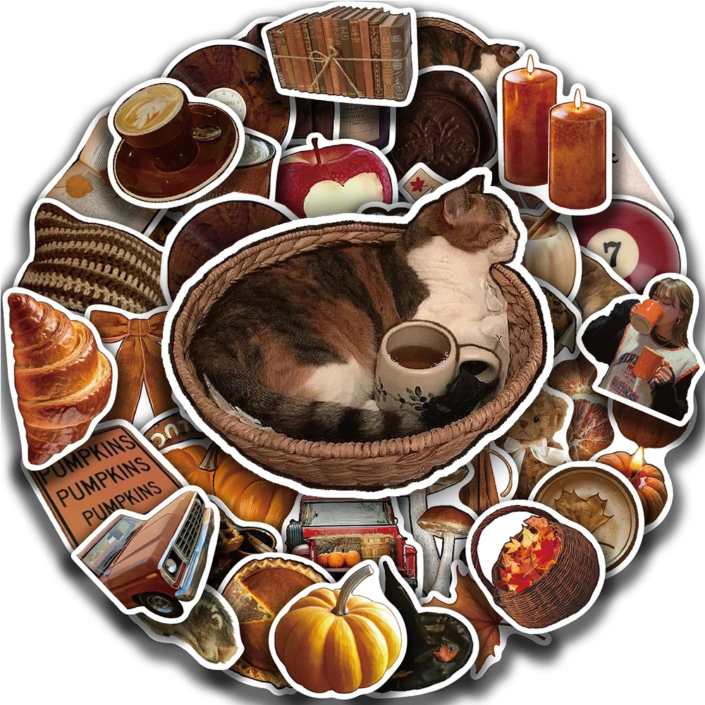 10/30/53pcs Retro Cute Ins Style Autumn Theme Stickers Aesthetic Cartoon Decals Water Bottle Notebook Phone Waterproof Sticker
10/30/53pcs Retro Cute Ins Style Autumn Theme Stickers Aesthetic Cartoon Decals Water Bottle Notebook Phone Waterproof Sticker
