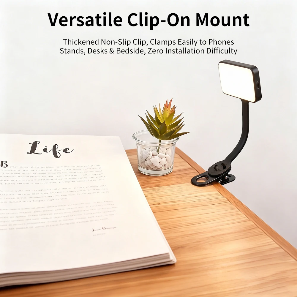 LED Clip On Book Light Portable Reading Light Battery Powered 3 Color Eye Protection Stepless Dimmable Mini Desk Lamp
LED Clip On Book Light Portable Reading Light Battery Powered 3 Color Eye Protection Stepless Dimmable Mini Desk Lamp