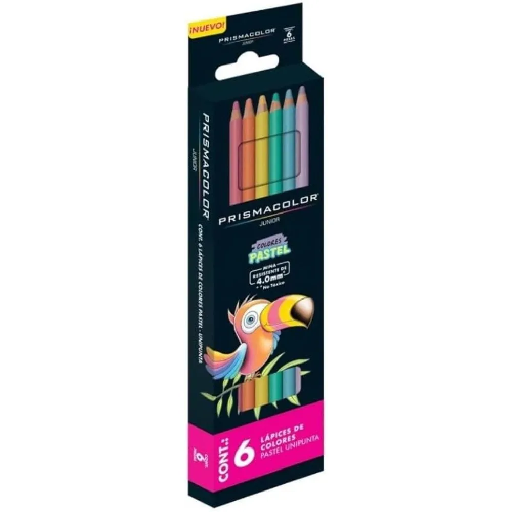 Pastel Colored Pencils Set of 6 Vibrant Brilliant Colors Junior Kids Drawing Art Supplies 4.0mm Soft Core
Pastel Colored Pencils Set of 6 Vibrant Brilliant Colors Junior Kids Drawing Art Supplies 4.0mm Soft Core