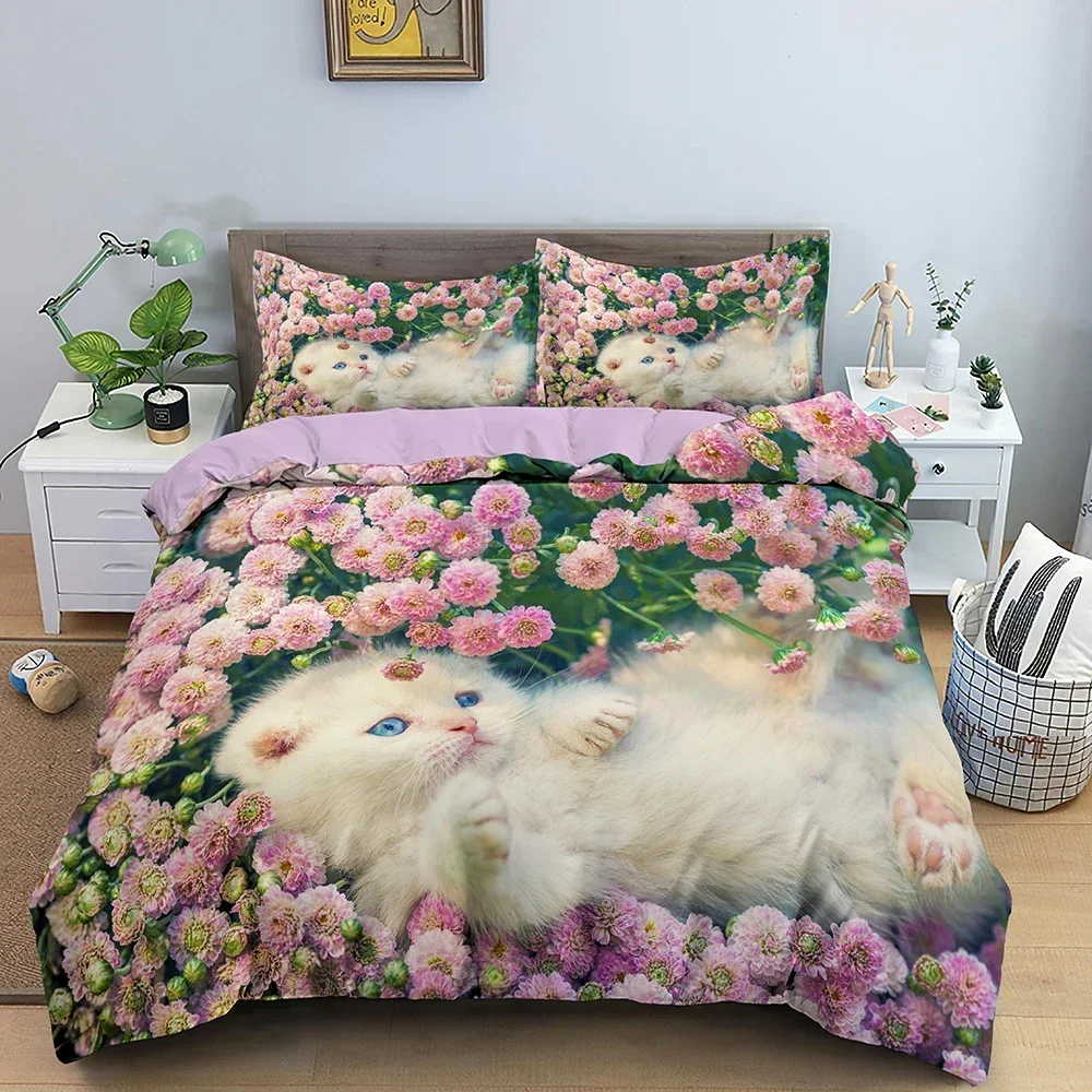 3D Animal Bedding Set Cute Cat Comfortable Duvet Quilt Cover Pillowcase Bedding Set Children Bedroom Decoration Home Textile
3D Animal Bedding Set Cute Cat Comfortable Duvet Quilt Cover Pillowcase Bedding Set Children Bedroom Decoration Home Textile