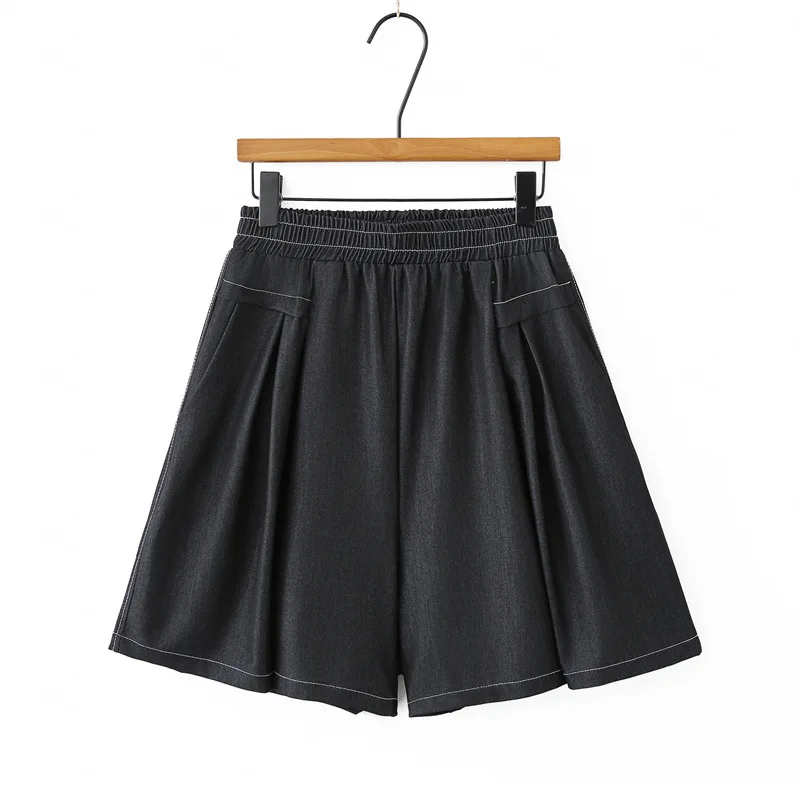 Plus Size Lyocell Denim Shorts Women 2026 Summer High Waist Wide Leg 5-Point Pants Loose Fit Curve Friendly Jeans 8620
Plus Size Lyocell Denim Shorts Women 2026 Summer High Waist Wide Leg 5-Point Pants Loose Fit Curve Friendly Jeans 8620