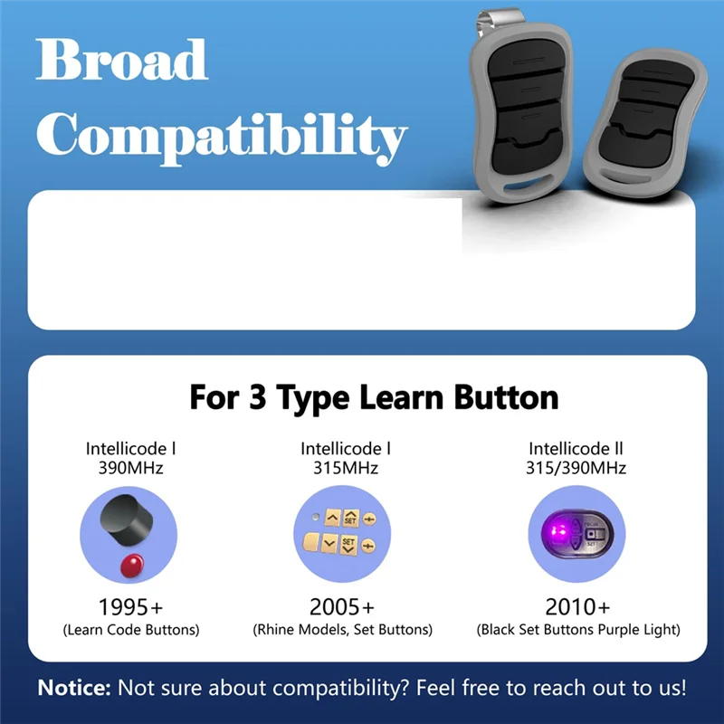 C9-2Pcs For Genie Intellicode Garage Door Remote For All Genie Intellicode Garage Door Openers,G3T-BX G3T-R 3-Button Garage
C9-2Pcs For Genie Intellicode Garage Door Remote For All Genie Intellicode Garage Door Openers,G3T-BX G3T-R 3-Button Garage
