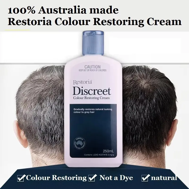 Restoria Discreet Colour Restoring Cream/ Lotion, Hair Care 250ml Grey Hair Treatment Reduce Grey Hair - Suitable for Men Women
Restoria Discreet Colour Restoring Cream/ Lotion, Hair Care 250ml Grey Hair Treatment Reduce Grey Hair - Suitable for Men Women